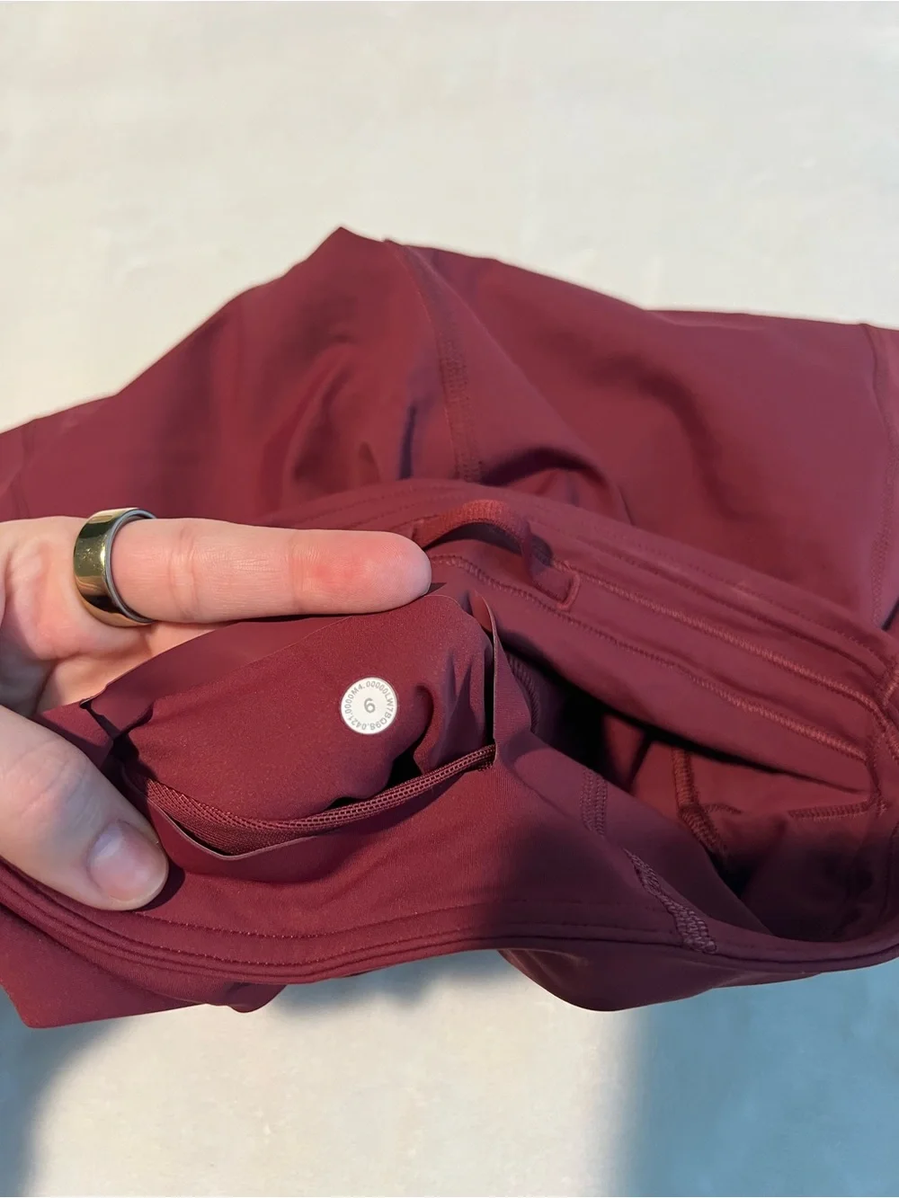 Maroon biker shorts - Picture 3 of 4